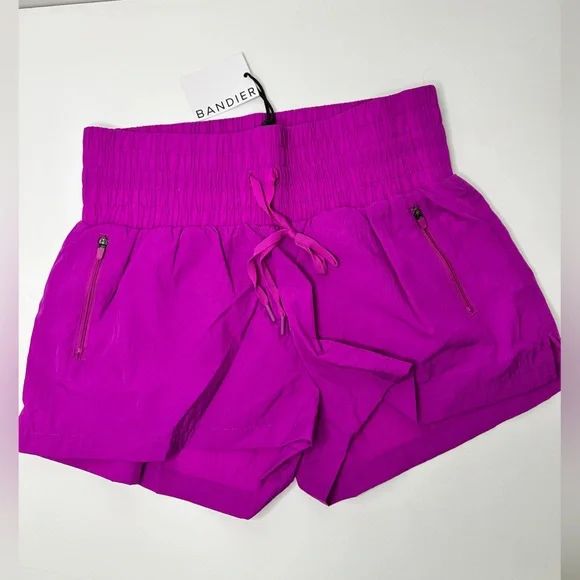 Bandier All Access Sprint Running Shorts With Brief Lining in Phantom Pink - Picture 1 of 5